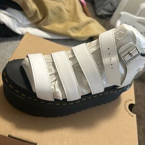 Dr. Martens sandals. White. Brand new. US 9